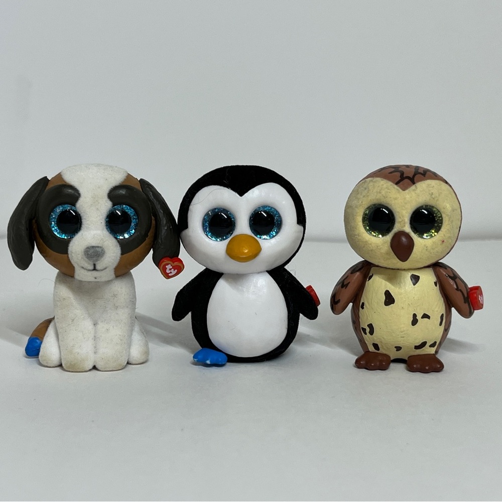 TY Beanie Mini Boos Blind Box Figure Lot Penguin Owl Dog Bundle Puppy Toys